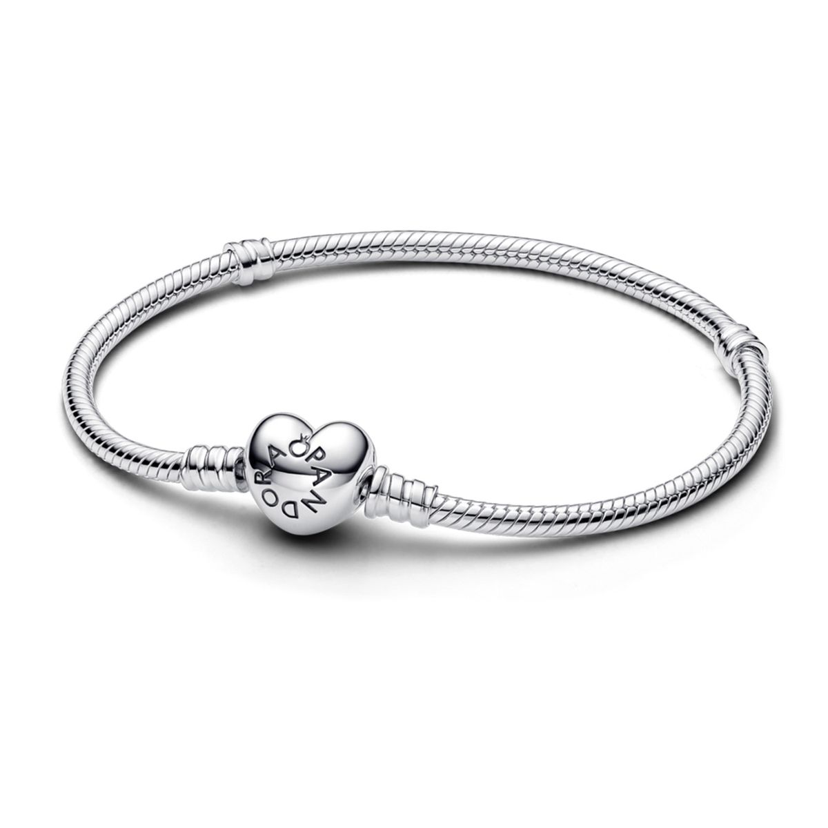 PANDORA - Brazalete Pandora Moments Cadena De Serpiente Con Broche De Corazón Pandora
