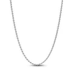 PANDORA - Collar De Cadena De Cuerda Plateado