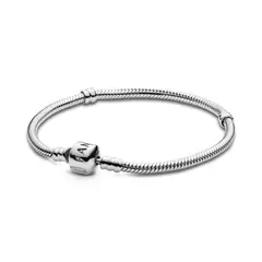 PANDORA - Brazalete Cadena De Serpiente Con Broche De Barril