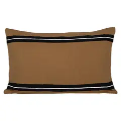LA BLANQUERIA - Funda Lino Bordado Skagen Tabac 40X60 Cm La Blanquería