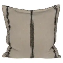 LA BLANQUERIA - Funda Cojín Niza Natural/Negro 45X45 Cm La Blanquería