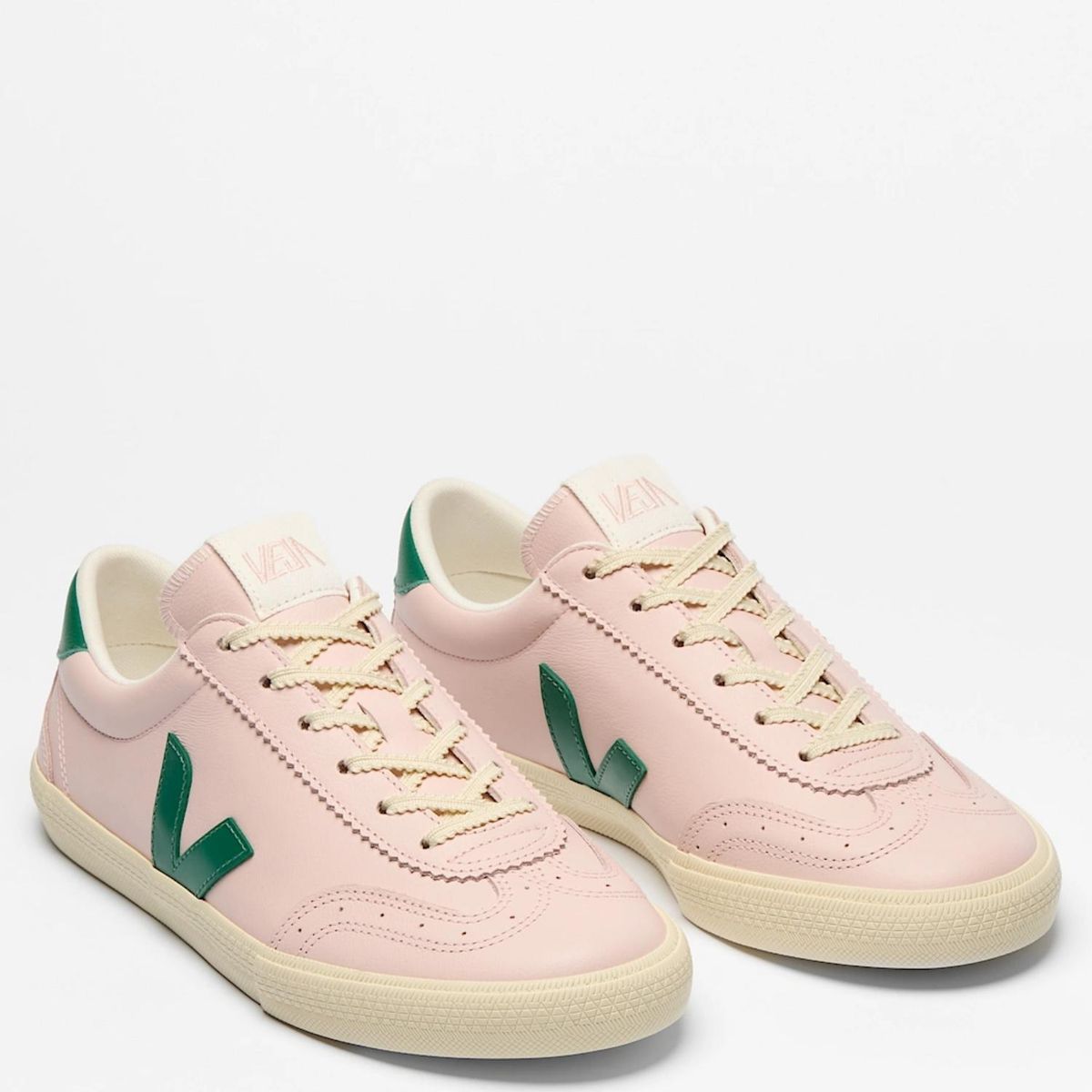 VEJA - Volley Leather Petale Golf Calcaire Zapatilla Urbana Mujer Cuero Rosado Veja
