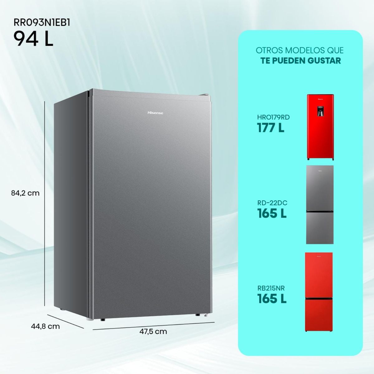 HISENSE - Frigobar 94 Litros Frost RR093N1EB1 Hisense