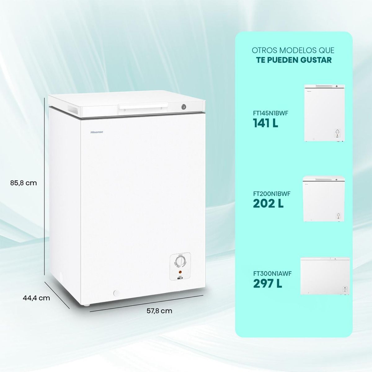 Freezer Horizontal 97 Litros Frost FT100N1 Hisense, marca HISENSE - Foto 2