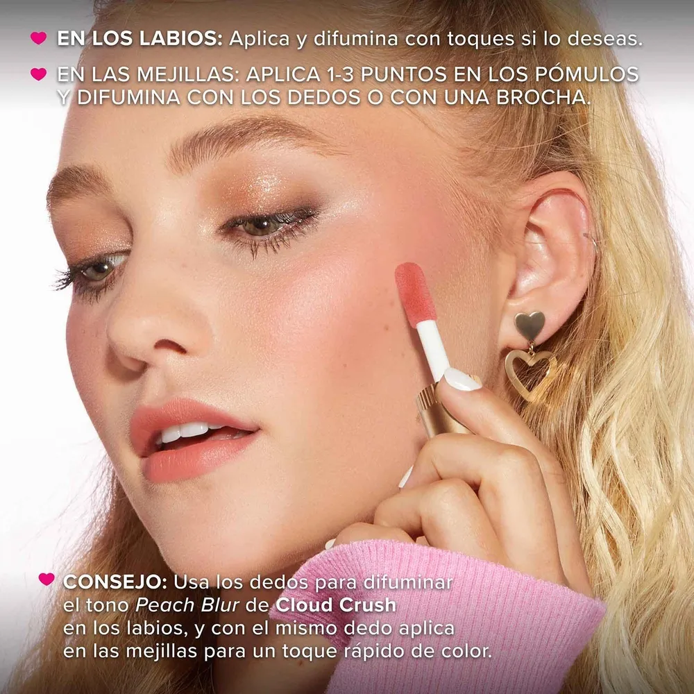 Too Faced Cloud Crush Whipped Lip & Cheek Color Peach Blur, foto 5