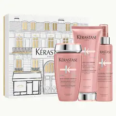 KERASTASE - Cofre Cuidado Del Color Shampoo 250ml + Acondicionador 200ml + Texturizante 150ml Para Cabello Fino a Medio Chroma Absolu Kérastase