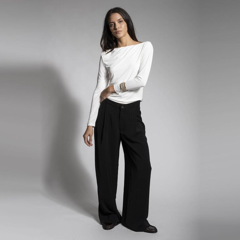 LOLITA LPK Pantalón Caro Rayas Negro Mujer