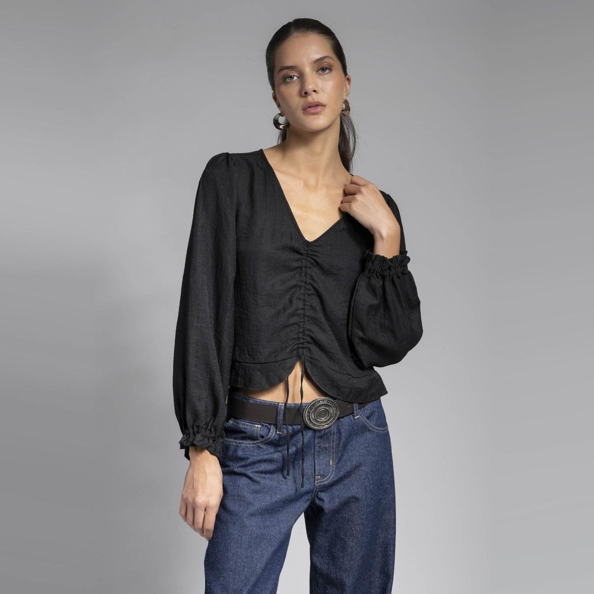 LOLITA LPK - Blusa Alba Negro Mujer Lolita LPK