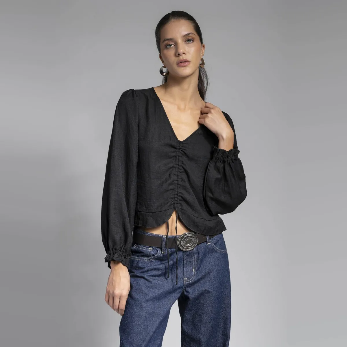 LOLITA LPK - Blusa Alba Negro Mujer Lolita LPK