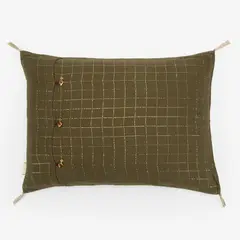 BONCOEURS - Cojín Lurex Carreau - Kaki X4 Bon Coeurs