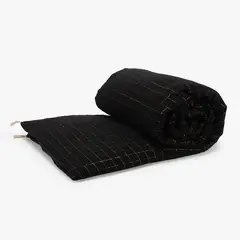 BONCOEURS - Sofá Cover Lurex Carreau Carbón 85X200 Cm Con Relleno
