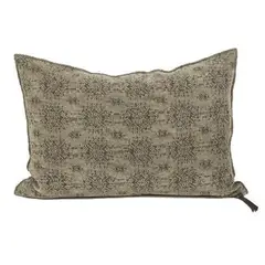 MAISON DE VACANCES - Cojín Stone Washed Jacquard Kilim Khaki 40X60 Cm