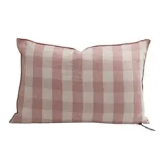 MAISON DE VACANCES - Cojín Washed Linen Vichy Cottage Nude 40X60 Cm