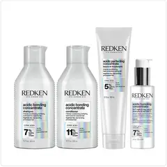 REDKEN - Rutina Reparación Total Cabello Dañado Shampoo 300ml + Acondicionador 300ml + Tratamiento Leave-In 150ml + Serum 100ml