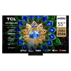 TCL - Smart TV 55" QD-Mini LED 4K A400U Google TV