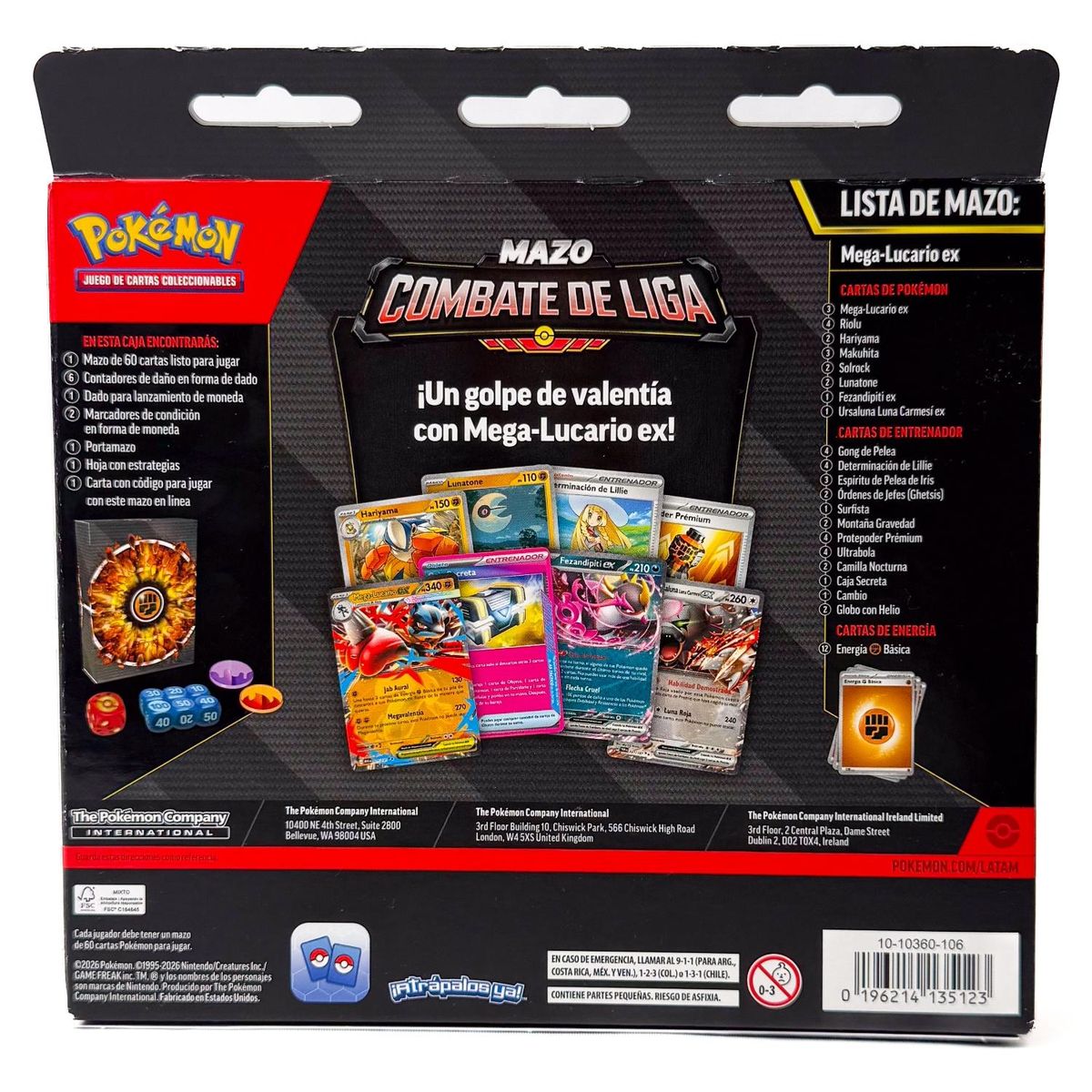 POKEMON - Tcg Mega Lucario Ex League Battle Pokemon