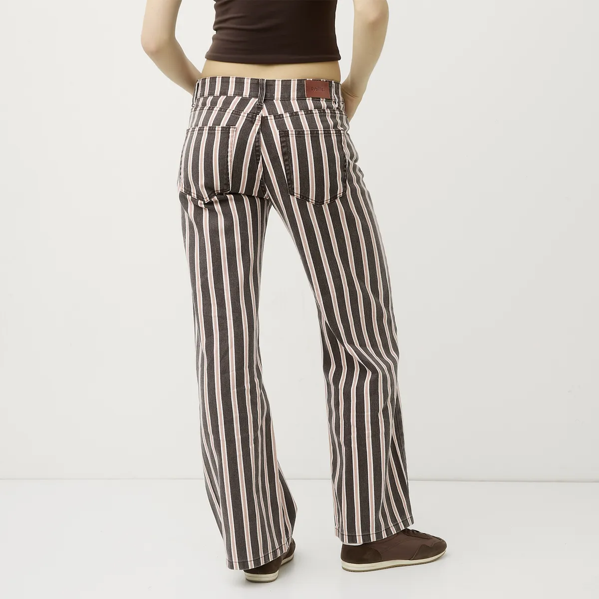 SYBILLA - Jeans Rayas Straigth Tiro Medio Mujer Sybilla
