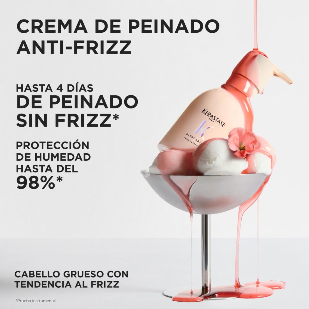 KERASTASE - Crema Cabello Grueso Con Tendencia al Frizz Gloss Absolu Frizz-Glaze Crème Hydra-Glaze 240ml Kérastase