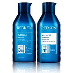 REDKEN - Set XL Reparacion Cabello Dañado Extreme Shampoo 500ml + Acondicionador 500ml