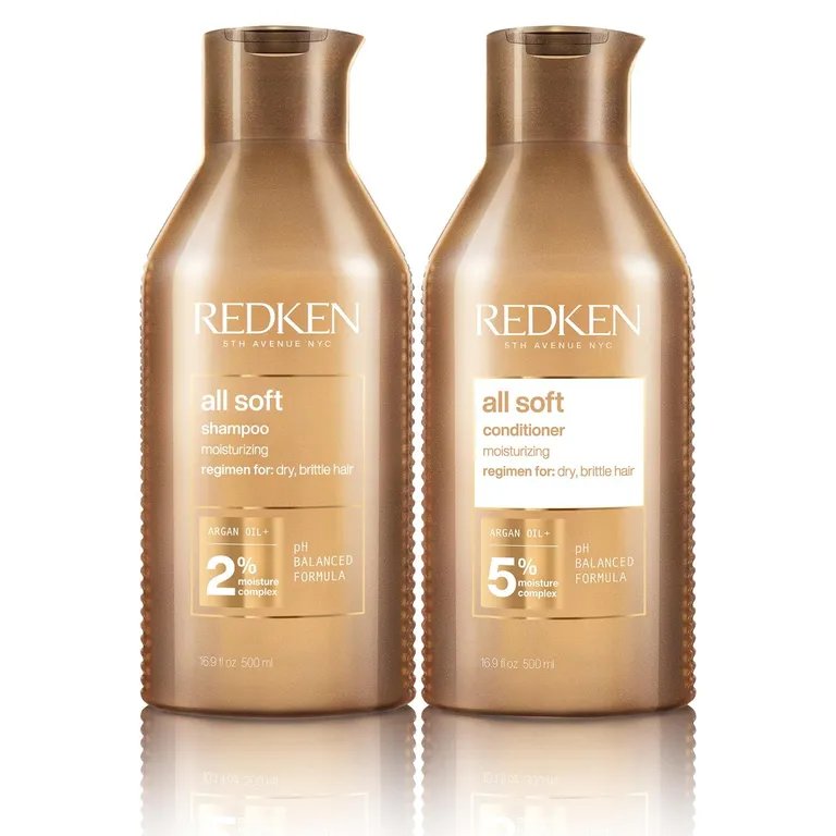Set XL Hidratante Cabello Seco Shampoo All Soft 500ml + Acondicionador All Soft 500ml