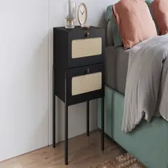 DECOCASA - Velador Oslo 27933E Negro