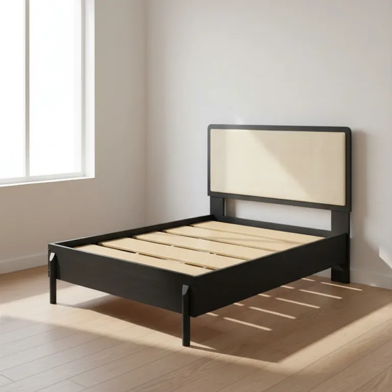 DECOCASA Cama Oslo 2 Plazas Negro 27051 Madera