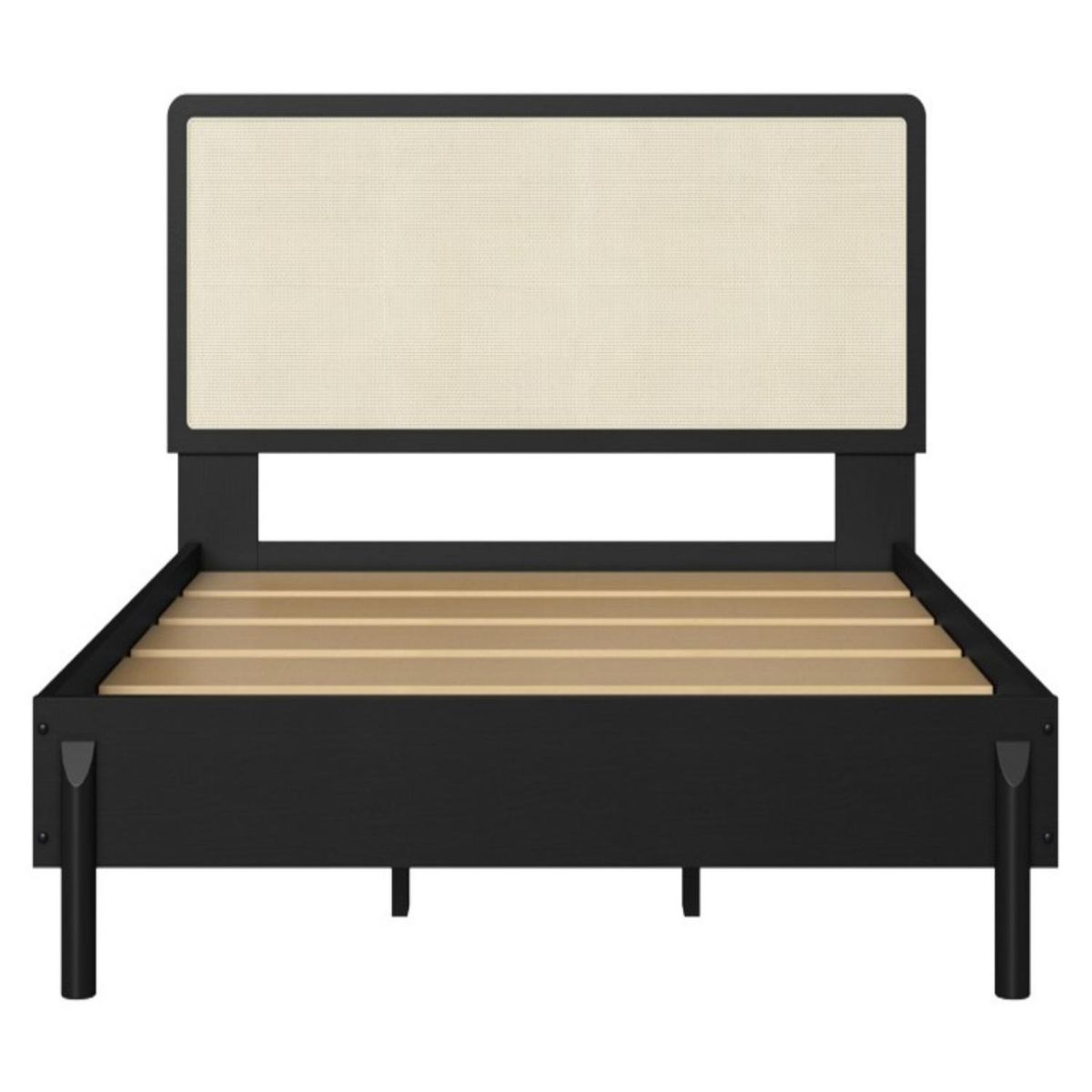 DECOCASA - Cama Oslo 2 Plazas Negro 27051 Madera Decocasa