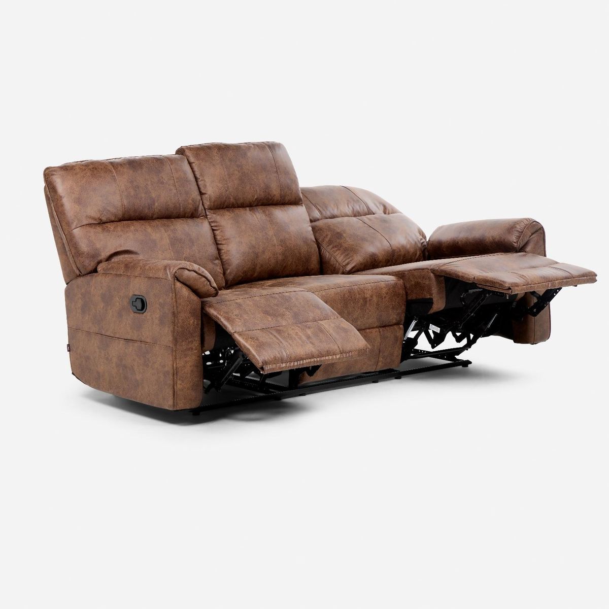 ROSEN - Sofá Reclinable Tolosa 3 Cuerpos Tela Manual Rosen