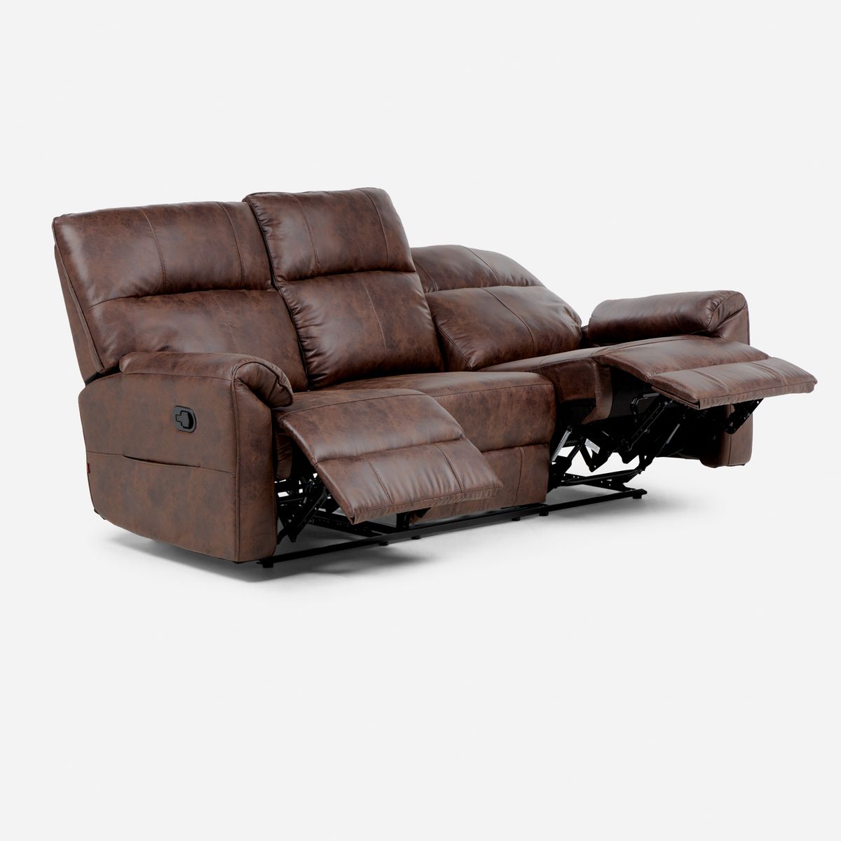 ROSEN - Sofá Reclinable Tolosa 3 Cuerpos Tela Manual Rosen
