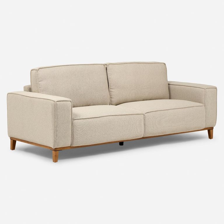 ROSEN Sofá Mombasa 3 Cuerpos Tela Beige
