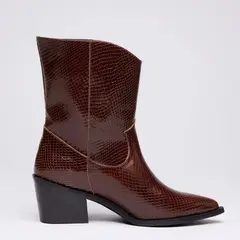ATHAR - Botin Mujer Cuero Café