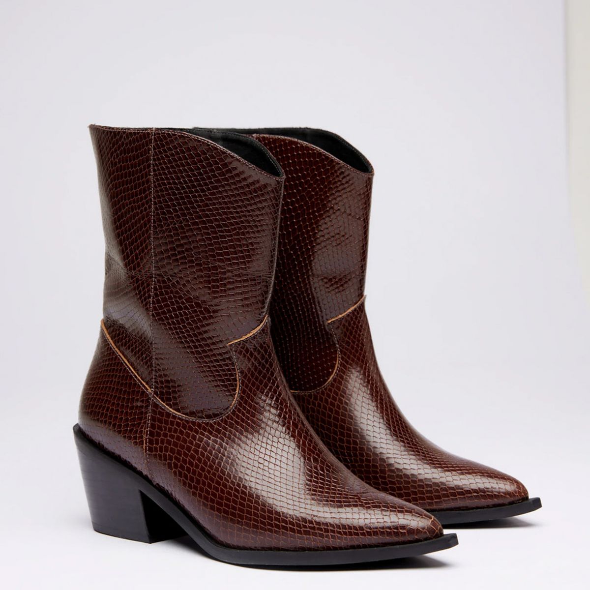 ATHAR - Botin Mujer Cuero Café Athar