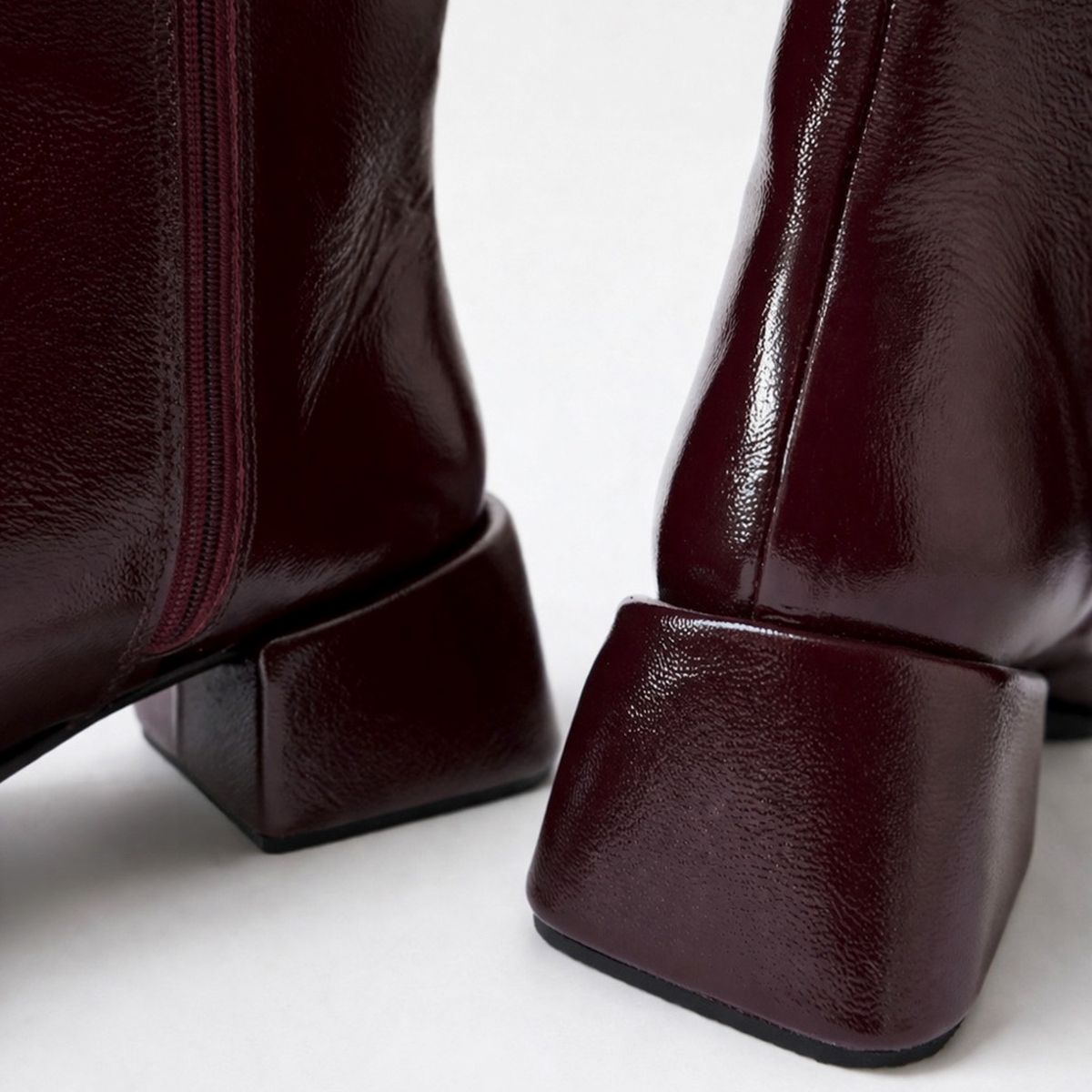 ATHAR - Botin Mujer Cuero Burdeo Athar