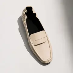 ATHAR - Mocasin Mujer Cuero Blanco