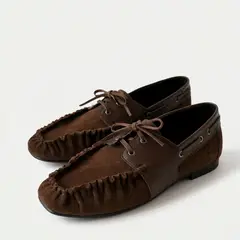ATHAR - Mocasin Mujer Cuero Café