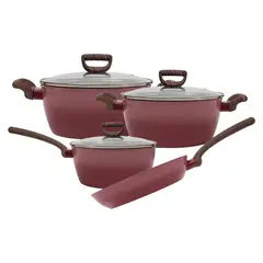 ILKO - Batería de Cocina 7 Piezas Degradé Cherry