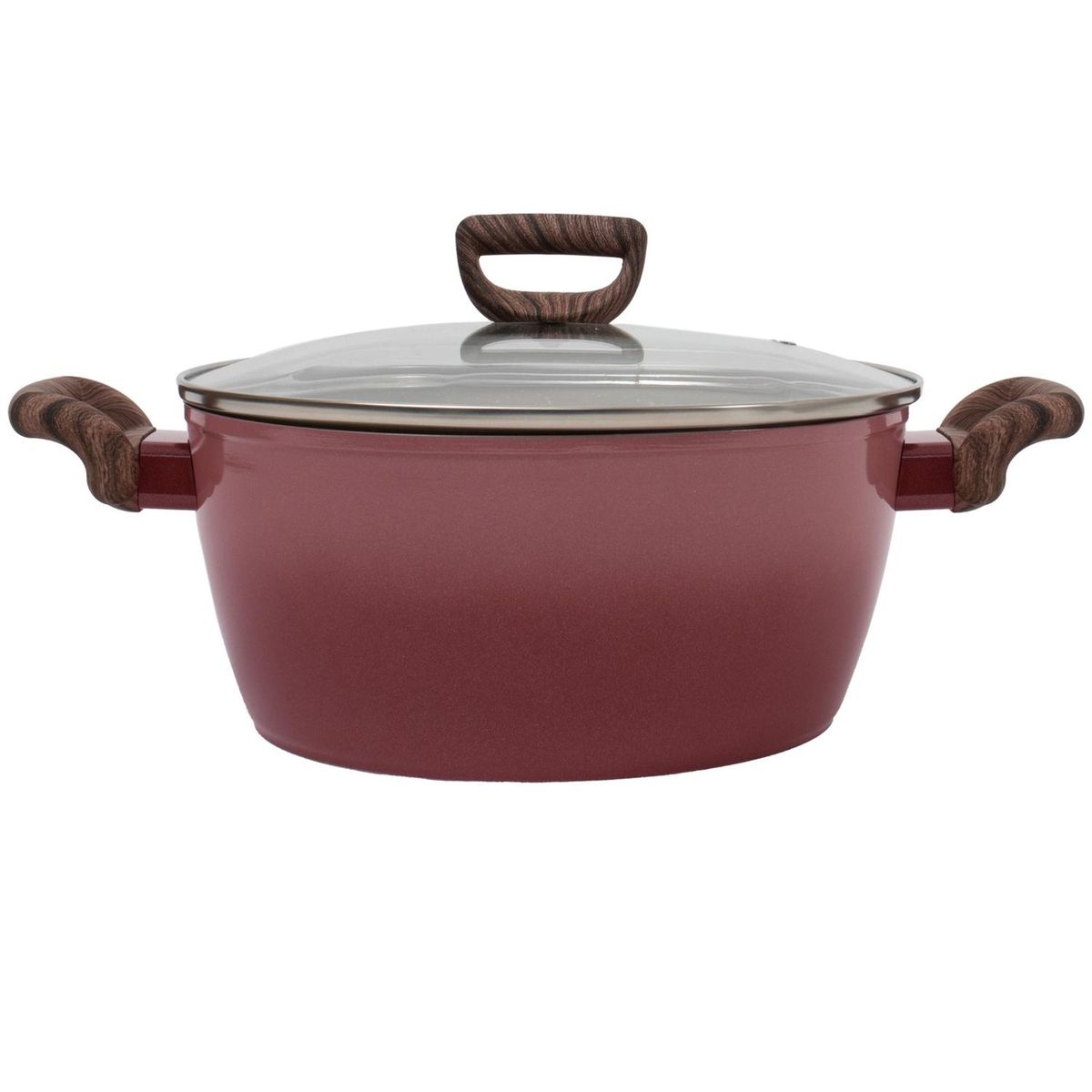 ILKO - Olla Antiadherente Granito 24 cm Degradé Cherry Ilko