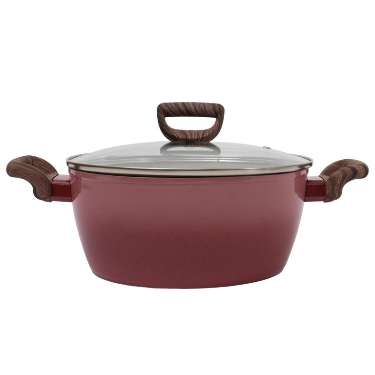 ILKO Olla Antiadherente Granito 20 cm Degradé Cherry