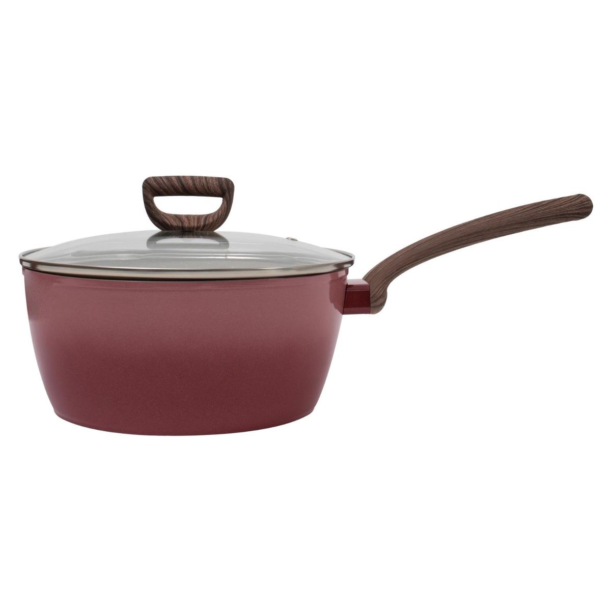 ILKO - Olla Cacerola Antiadherente Granito 18 cm Degradé Cherry Ilko