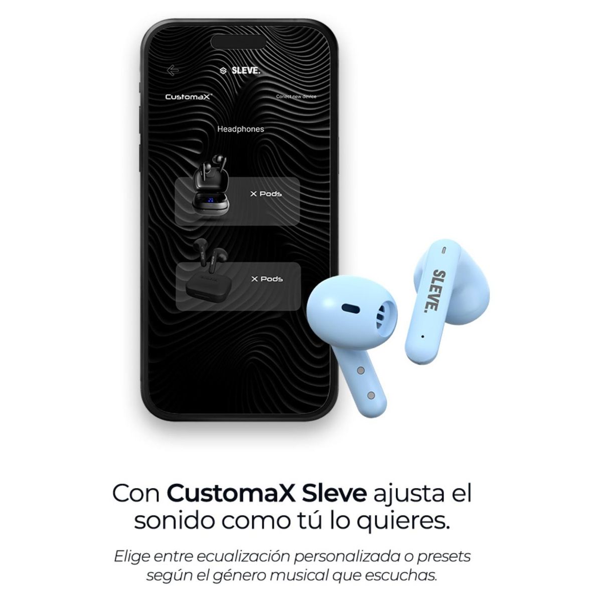 SLEVE - Audífonos In-ear Pure X Blue Sky Sleve