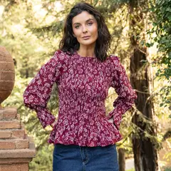 LUAU SHOES - Blusa Panal Flores Luau Mujer