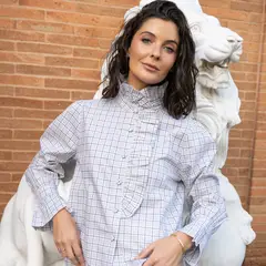 LUAU SHOES - Blusa Cuello Vuelos Luau Mujer