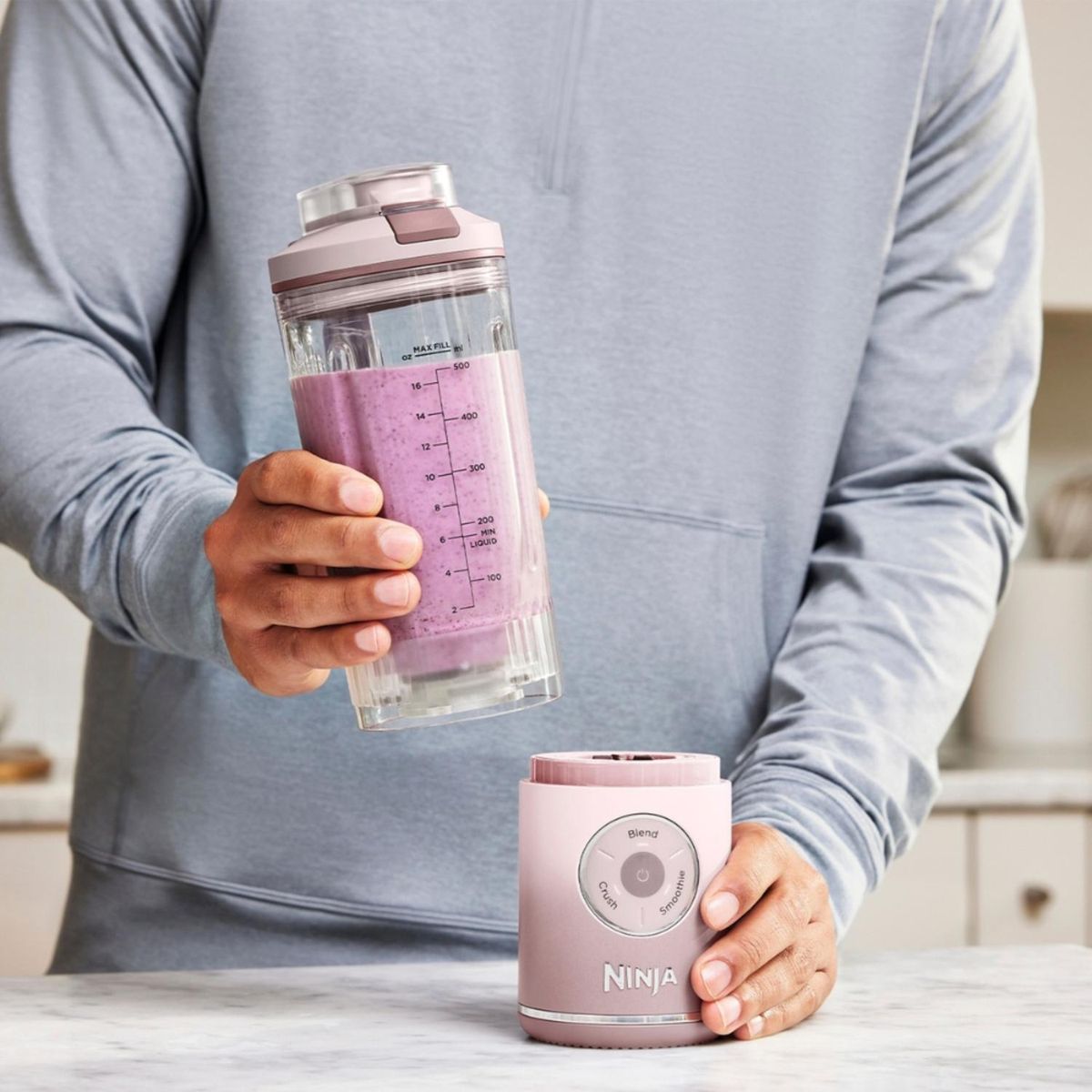 NINJA - Licuadora Individual Blast Max Rosada Ninja