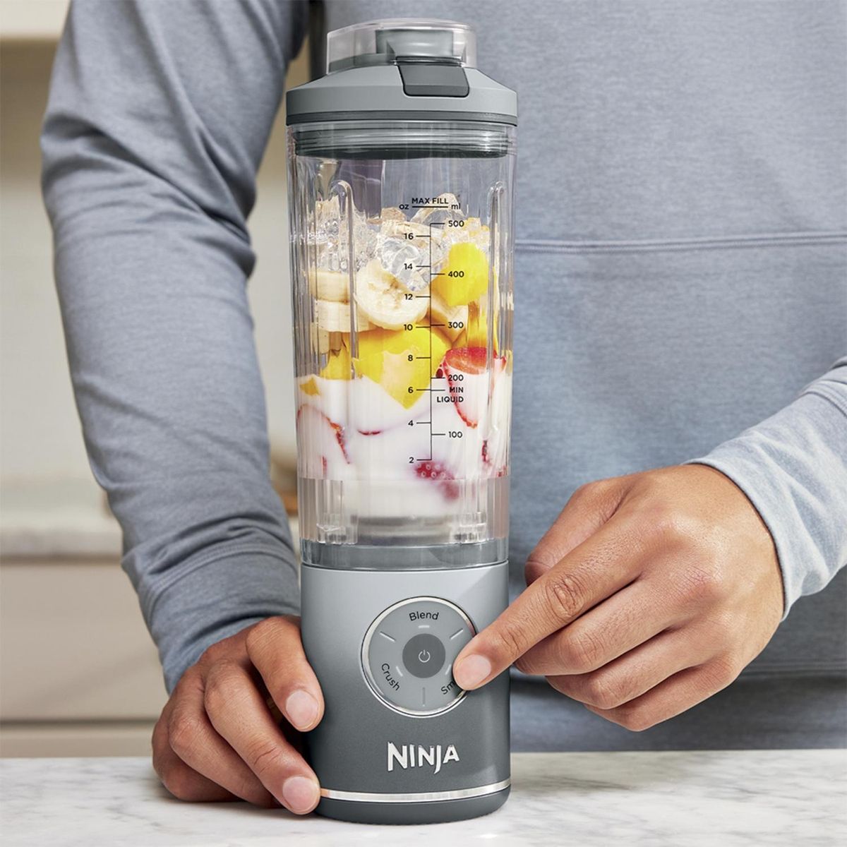 NINJA - Licuadora Individual Blast Max Silver Ninja
