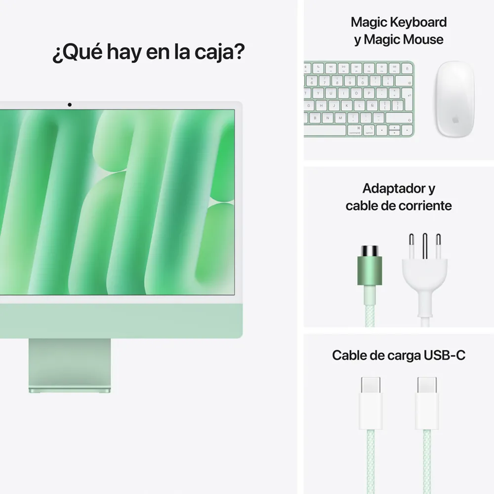 IMac 24" (Chip M4 (8n CPU, 8n GPU), 16GB RAM, 256GB SSD) - Verde / 256 GB, foto 9