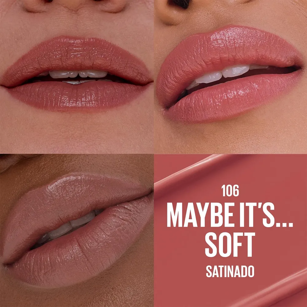 Serum Lipstick Satín, Labial con Ácido Hialurónico, 106 Maybe It's... Soft, foto 5