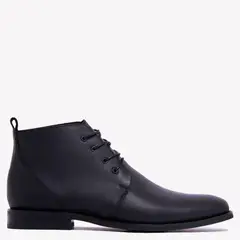 TRAUKO - Botín Hombre Cuero Negro
