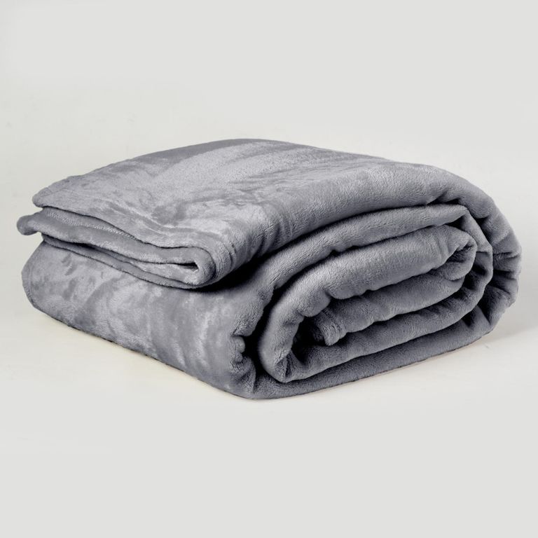 Frazada Flannel 1.5 Plazas Gris