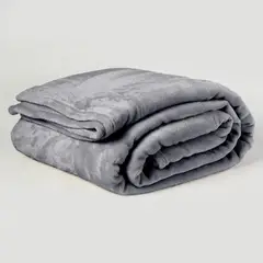 MASHINI - Frazada Flannel 1 Plaza Gris