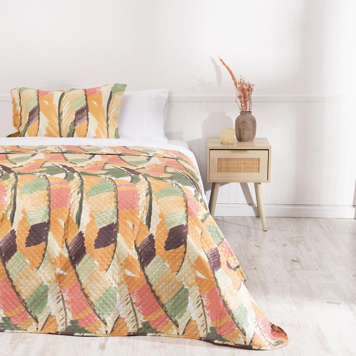 MASHINI - Quilt Cordoba Estampado 1.5 Plazas Pluma Mashini